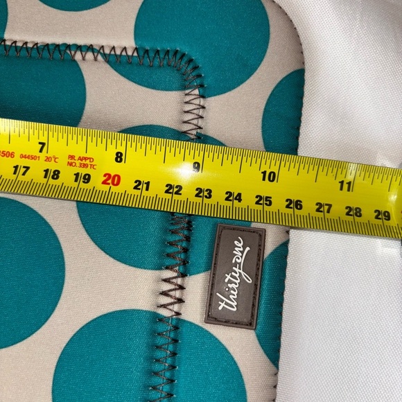 2/$30 THIRTY-ONE Tote -A-Tablet Teal Dit Mod Polka Dot Tablet Sleeve - Picture 6 of 10